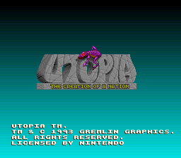 Utopia - The Creation of a Nation (Europe) Title Screen